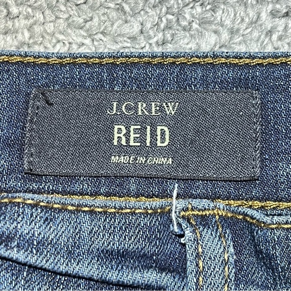 J Crew Reid Distressed Skinny Jeans Womens Size 24 Blue Ankle Patchwork - Picture 4 of 9
